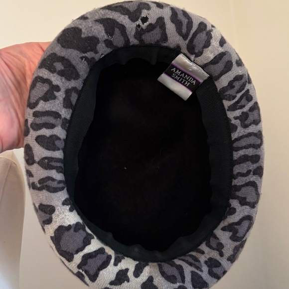 Amanda Smith Gray and Black Leopard Print Hat - Picture 6 of 8